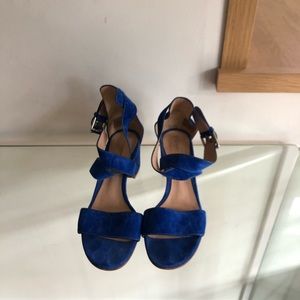 Gianvito Rossi blue suede heel sandals size 38.5